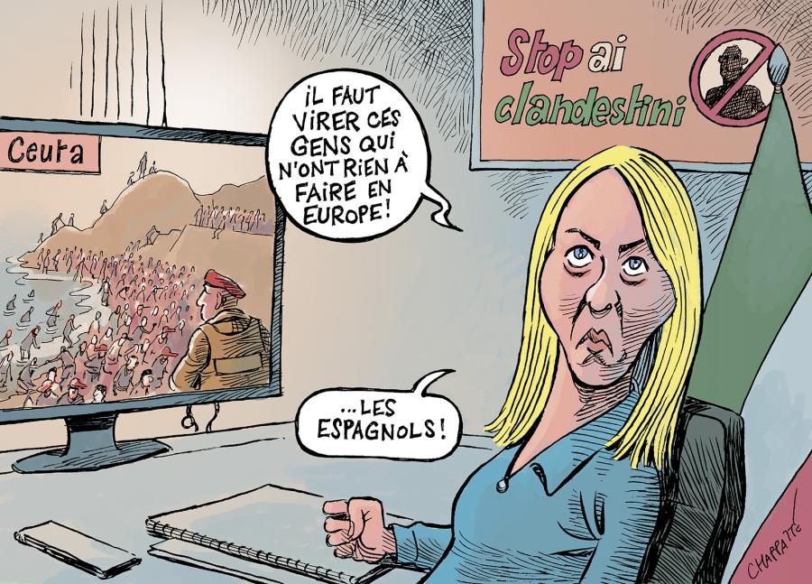 Meloni attise la crise migratoire 