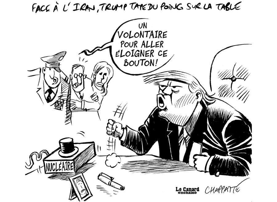 Face à l’Iran, Trump tape du poing sur la table Face à l’Iran, Trump tape du poing sur la table