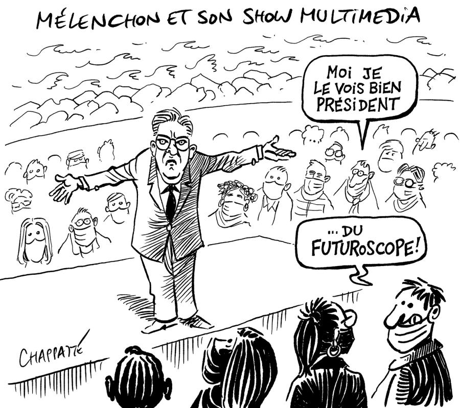 Mélenchon et son show multimédia Mélenchon et son show multimédia