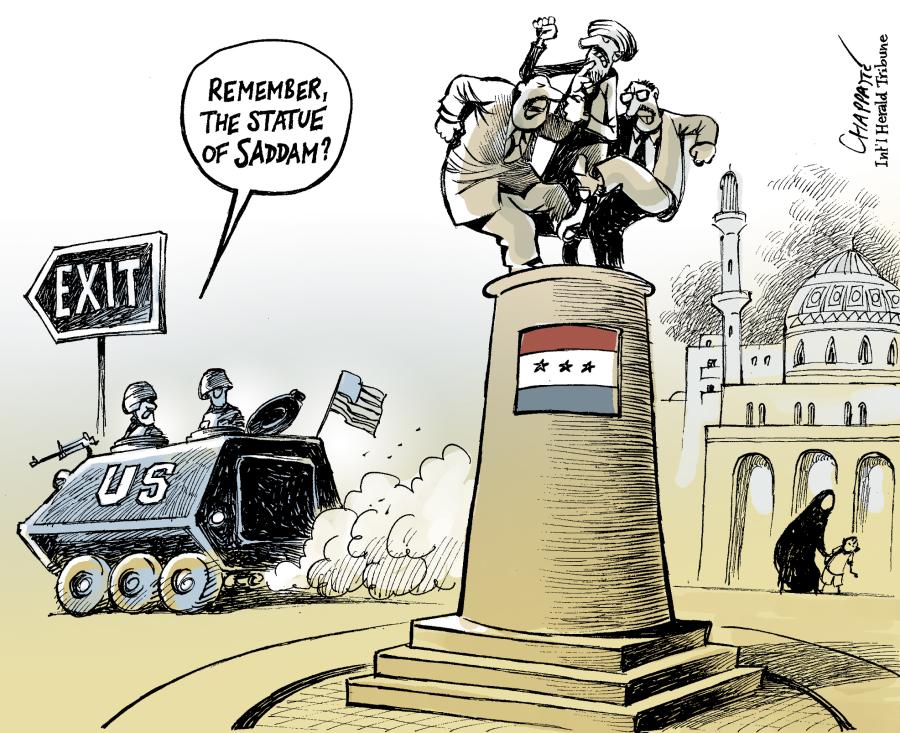 Pullout From Iraq Globecartoon Political Cartoons Patrick Chappatte 5725