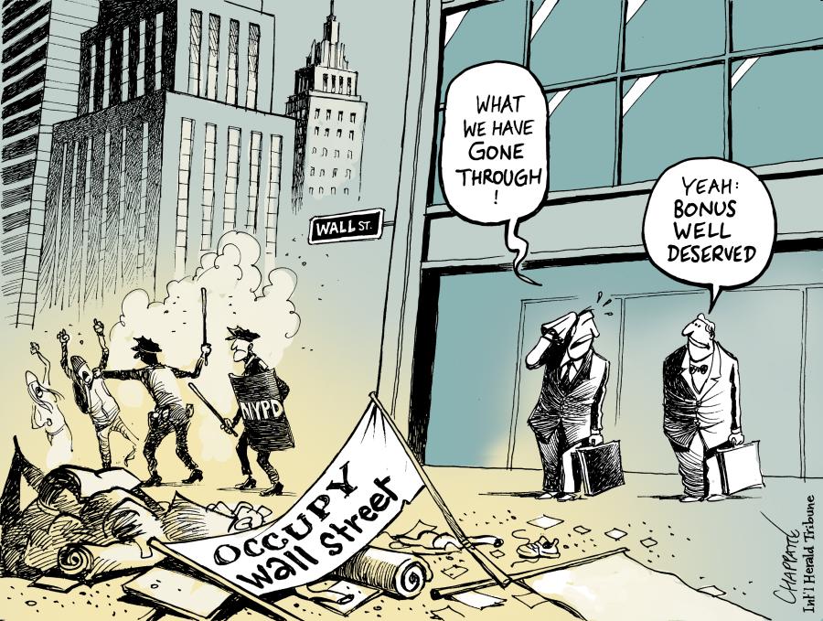 After the evacuation of “Occupy Wall Street” Globecartoon Political