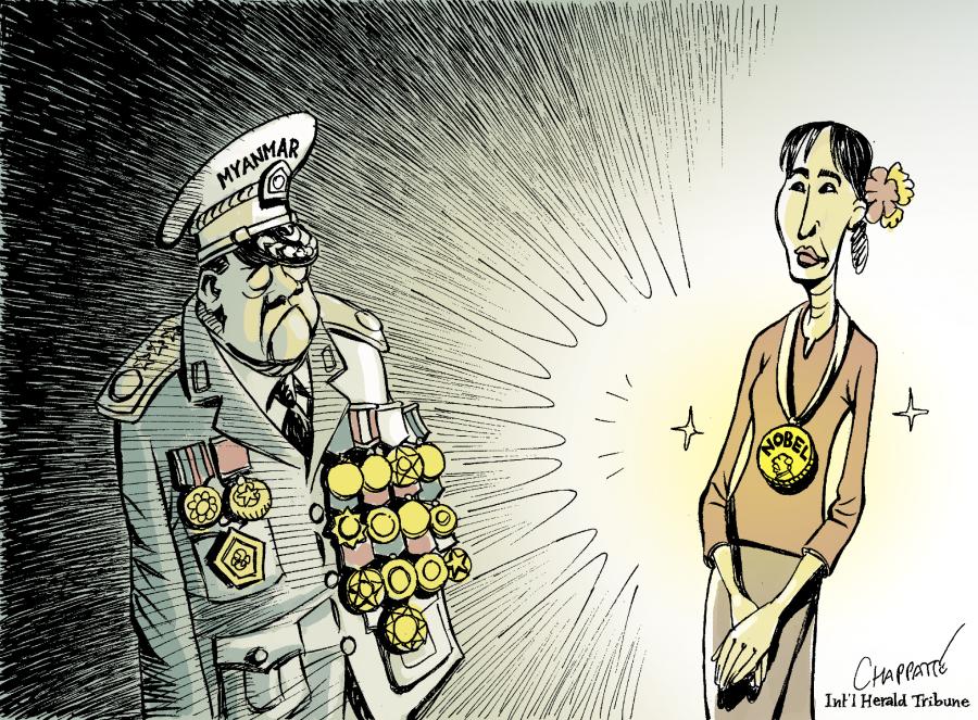 Aung San Suu Kyi receives her Nobel Aung San Suu Kyi receives her Nobel