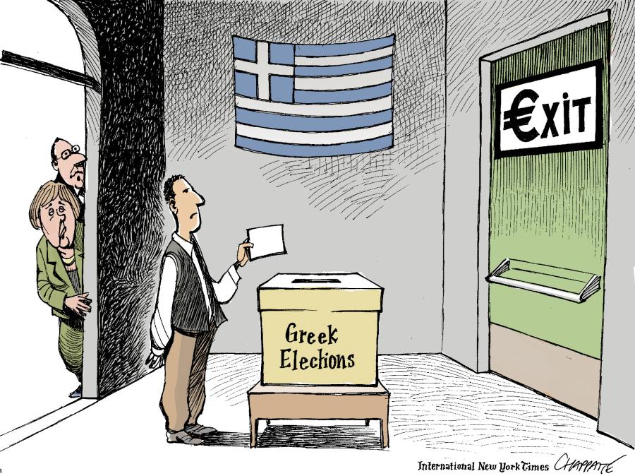 Greeks put under pressure | Globecartoon - Political Cartoons - Patrick  Chappatte