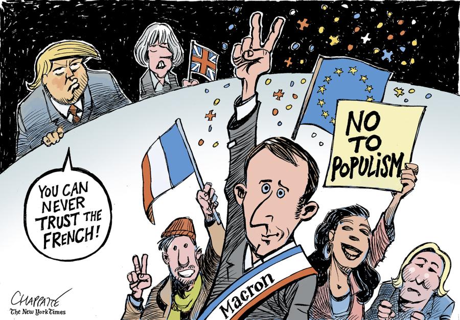 Emmanuel Macron wins Emmanuel Macron wins