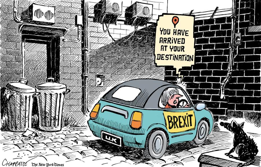 Theresa Mays Journey Globecartoon Political Cartoons Patrick Chappatte 