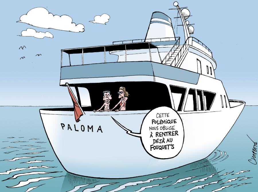 Sarkozy quitte son yacht Sarkozy quitte son yacht