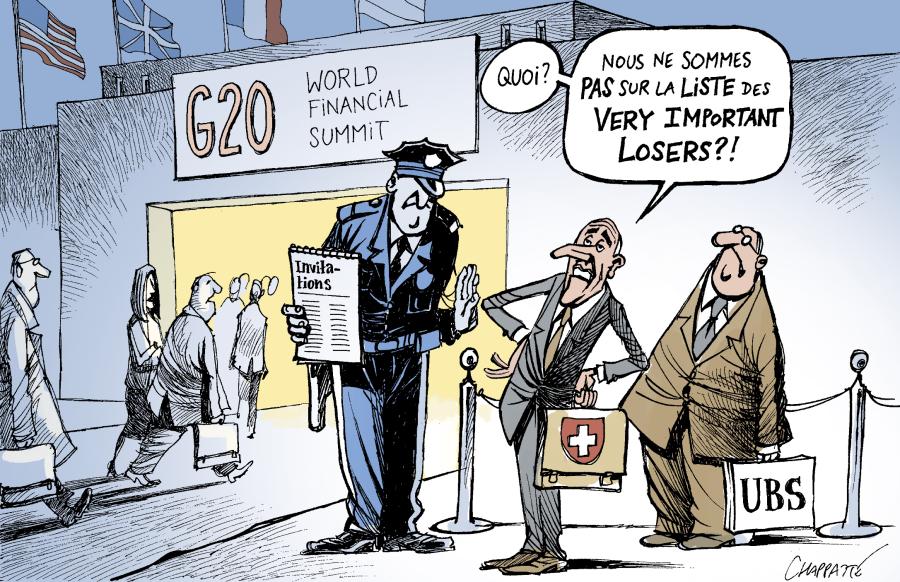 La Suisse pas invitée au G-20 La Suisse pas invitée au G-20 La Suisse pas invitée au G-20