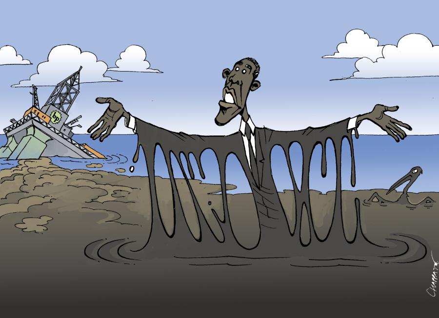 oil spill cartoon