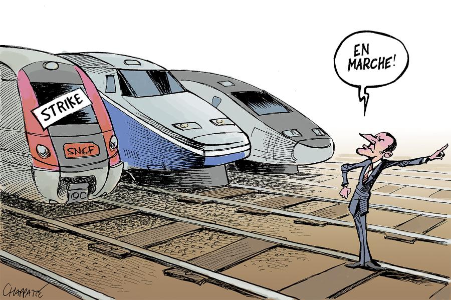 Macron and the strikes Macron and the strikes Macron and the strikes
