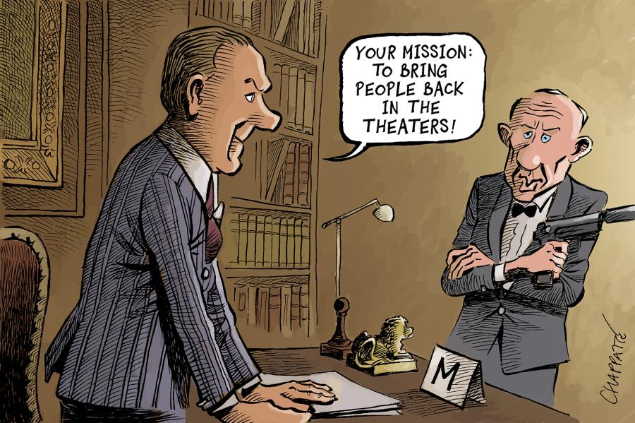 James Bond is back | Globecartoon - Political Cartoons - Patrick Chappatte