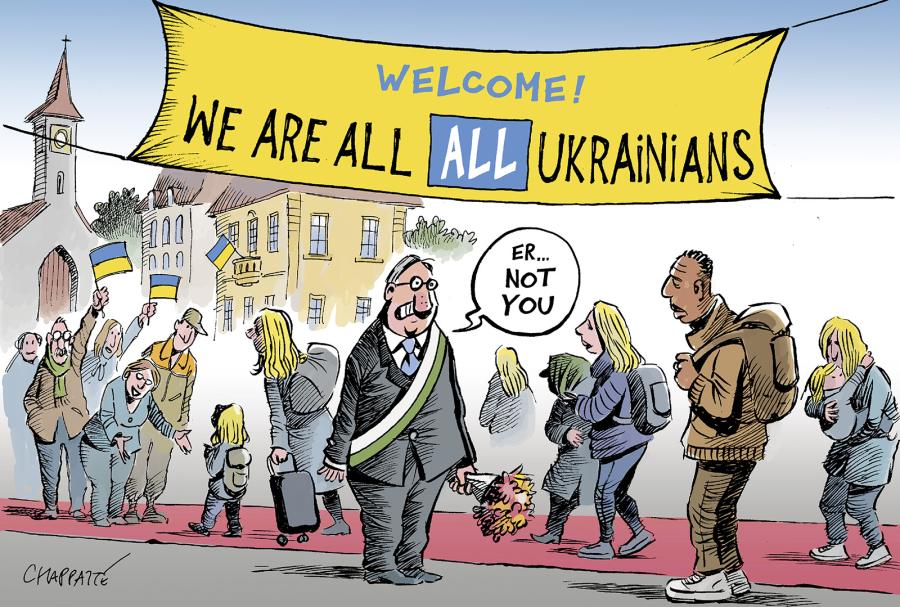 War refugees | Globecartoon - Political Cartoons - Patrick Chappatte War refugees | Globecartoon - Political Cartoons - Patrick Chappatte