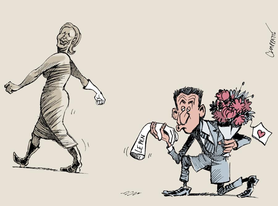 Sarkozy et Marine Le Pen Sarkozy et Marine Le Pen