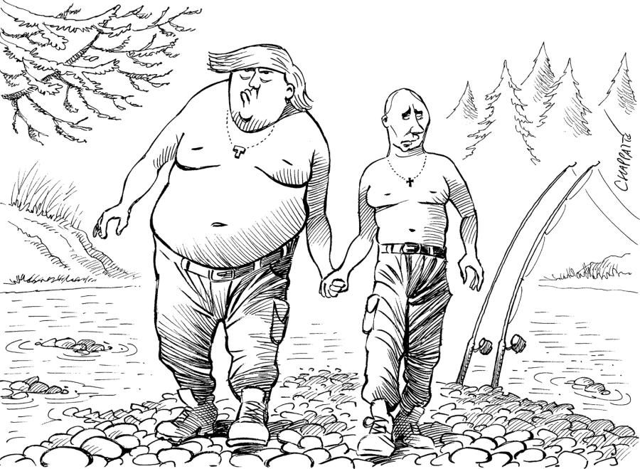 Putin and Trump (black/white) Putin and Trump (black/white) Putin and Trump (black/white)